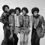 03-02-1979 Jackson 5, Michael, Jermaine, Marlon, Jackie and Tito Jackson at studio in Amsterdam, The Netherlands.

[keywords]black & White Image, Posed[/keywords]